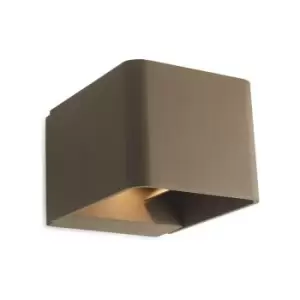 Image of Leds-C4 Wilson - Outdoor LED Up Down Wall Light Brown 855lm 3000K IP65