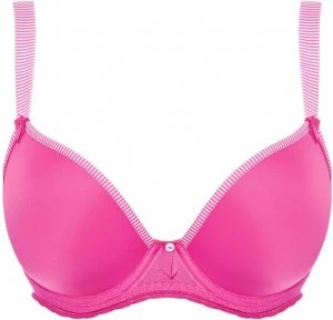 Image of Freya Deco vibe underwire moulded plunge j hook bra Pink