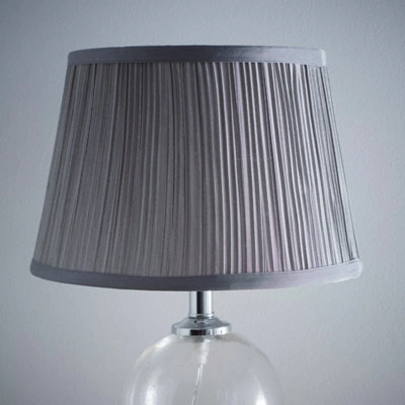 Image of K Living 10" Traditional Mushroom Light Shade For Modern Table Lamps And Floor Lamps In Grey