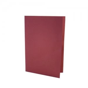 Image of Value Square Cut Folder LightWeight Foolscap Red PK100
