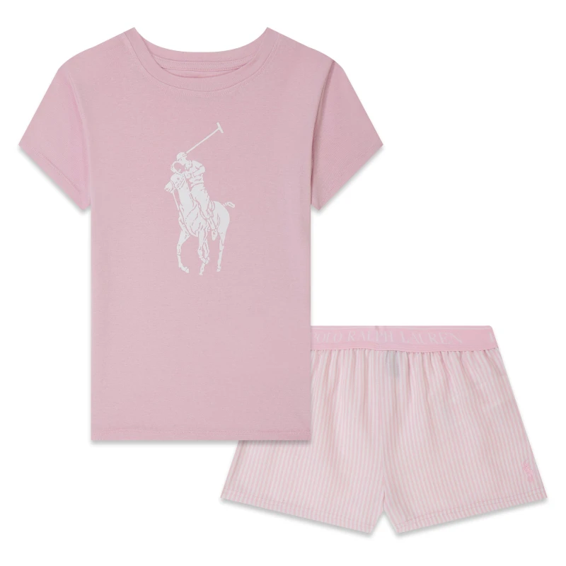 Image of Polo Ralph Lauren Lounge Set Junior Girls Carmel Pink female 10Y (M)