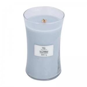 Image of WoodWick Soft Chambray Large Jar Candle 609.5g