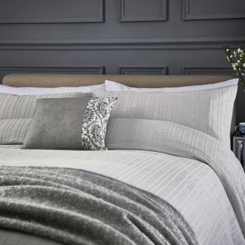 Image of Fable Grey Cotton 'Alisia' Duvet Cover Set - double