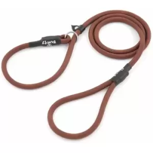Image of Strong Nylon Slip On Rope Dog Puppy Pet Lead Leash - No Collar Needed - Brown - Medium - Bunty