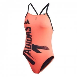 Image of adidas Womens Pro Tokyo Swimsuit Compression - Signal Pink