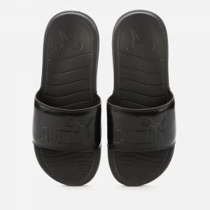 Image of Puma Womens Popcat 20 Slide Sandals - Puma Black/Puma Black - UK 4