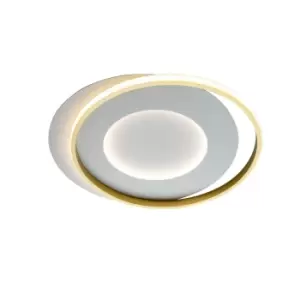 Image of Limbos Integrated LED Semi Flush Light White, Gold 3000K 4400Lm