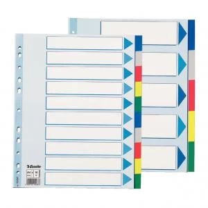 Image of Divider A4+ Maxi Polypropylene 10 Tabs Multicolour - Outer Carton of 10
