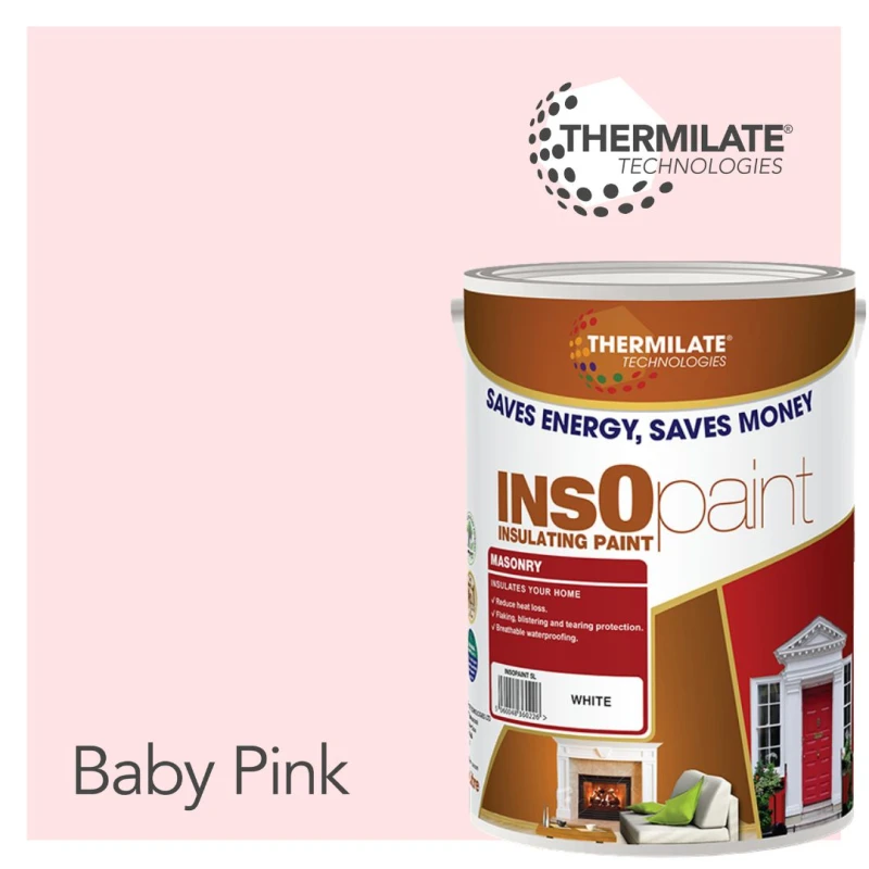 Image of THERMILATE TECHNOLOGIES Exterior Masonry Paint - 5L in Baby Pink Baby Pink Unisex 5L