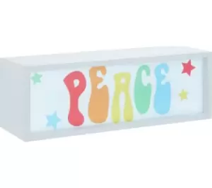 Image of PREMIER KIDS Peace LED Light Box Lamp - Multicolour
