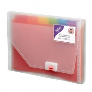 Image of Snopake Rainbow 13 part Expanding Organiser A4