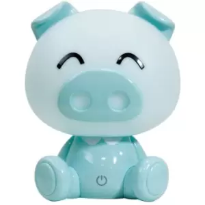 Image of Onli Piggy Integrated LED Childrens Table Lamp, Blue