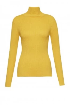 Image of French Connection Nicola Knits High Neck Jumper Yellow