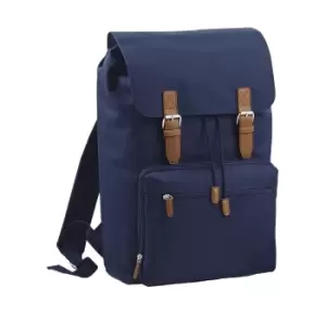 Image of Bagbase Heritage Laptop Backpack Bag (Up To 17" Laptop) (One Size) (French Navy)