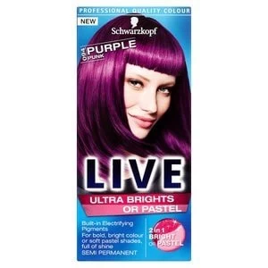 Image of Schwarzkopf LIVE Ultra Brights 094 Purple Punk Hair Dye Purple