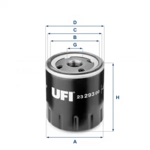 Image of 2329300 UFI Oil Filter Oil Spin-On