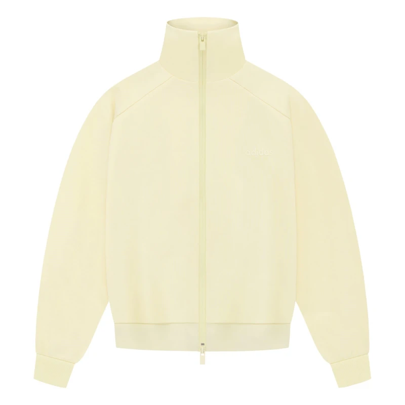 Image of adidas Womens Full Zip Fleece Pale Yellow female 8 (XS)