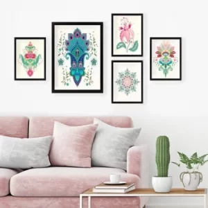 Image of SET_108 Multicolor Decorative Framed Painting (5 Pieces)