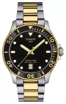 Image of Tissot T1204102205100 Seastar 1000 (40mm) Black Dial / Two- Watch