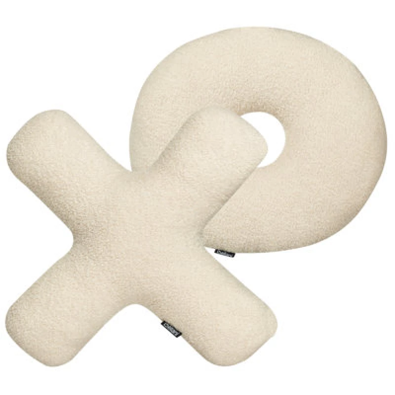 Image of Beliani Set Of 2 Decorative Cushions Hesperis Boucle Beige Solid