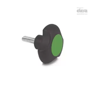 Image of ELESA Lobe knob-VTT.40-C-p-M8x40-C17 Green