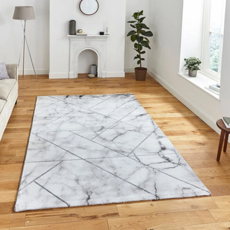 Image of THINK RUGS Think Rugs - Craft 23299 Ivory Silver 200cm x 290cm Rectangle - Grey and Ivory 48000