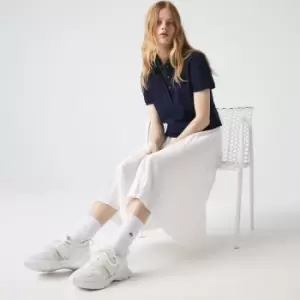 Image of Lacoste Womens Elasticised Waist Flowing Pleated Skirt Size 4 - M White