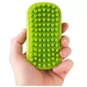 Image of Dog Puppy Pet Rubber Bath Brush Grooming Cleaning Groom Hair Fur Detangle Tool - Bunty