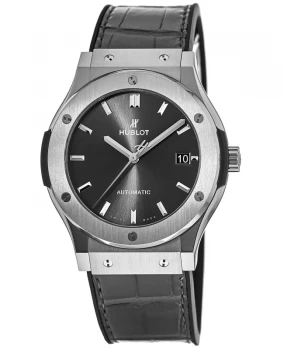 Image of Hublot Classic Fusion 42mm Grey Dial Leather Strap Mens Watch 542.NX.7071.LR 542.NX.7071.LR