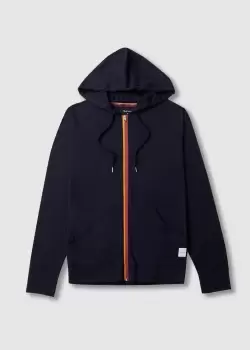 Image of Paul Smith Mens Taped Zip Up Hoodie In Black
