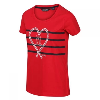 Image of Regatta Red 'Filandra IV' Printed Short Sleeves T-Shirt - 8