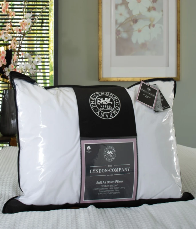 Image of The Lyndon Company The Lyndon Company Soft as Down 233 Thread Count 100% Cotton Casing Pillow in White White One Size Unisex 5054990121844