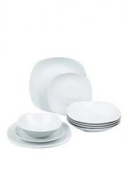 Image of Waterside White Square Day To Day 48 Piece Dinner Set