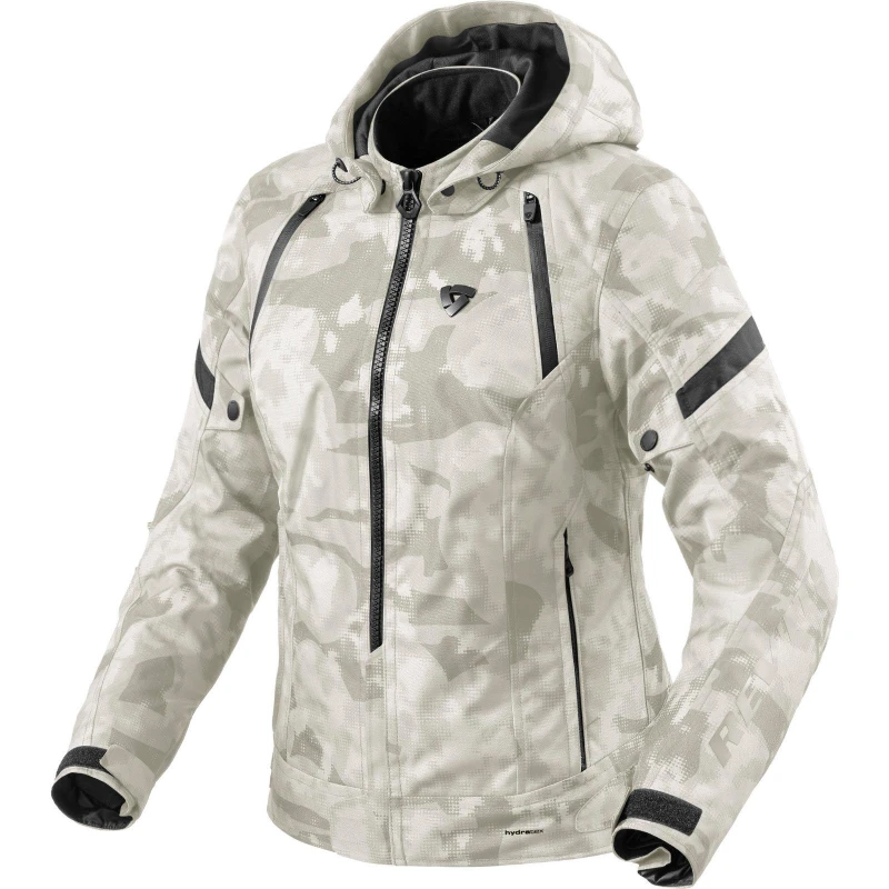Image of Rev It Flare 3 H2O Ladies Motorcycle Jacket 34 Camo Grey White (UK 6)