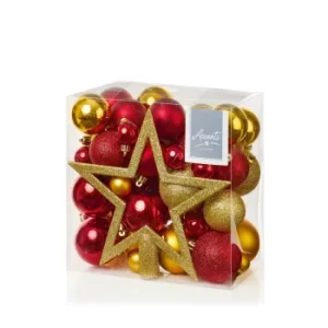 Image of Pack of 50 Red and Gold Bauble Pack