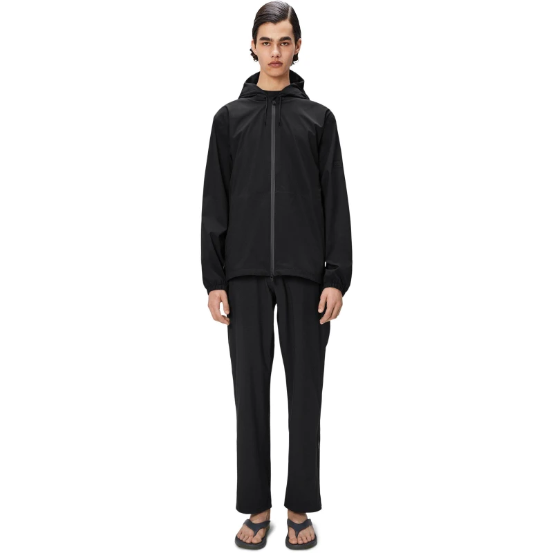 Image of Rains Suva Waterproof Hardshell Pocket Jacket Black 01 unisex Medium