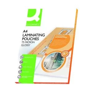 Image of Q-Connect A4 2x75 Micron Laminating Pouches Pack of 100 KF11412
