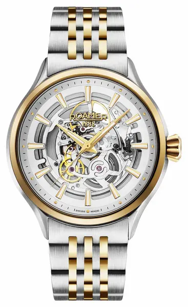 Image of Roamer 101663 47 15 10N Competence Skeleton III Bi Colour Watch