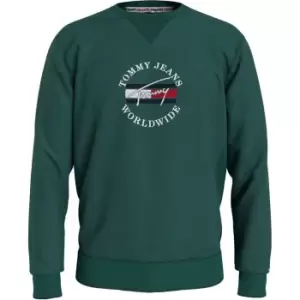 Image of Tommy Jeans Timeless Crew Sweatshirt - Green