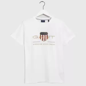 Image of GANT Mens Archive Shield T-Shirt - White - S