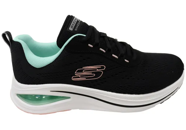 Image of Skechers Engineered Mesh Lace-Up W Air-Cool Runners Womens Runners 4 (37) Black 27298941240