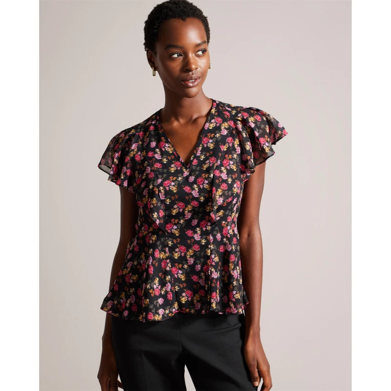 Image of Ted Baker Ted Riivia Peplum Tp - Black 6