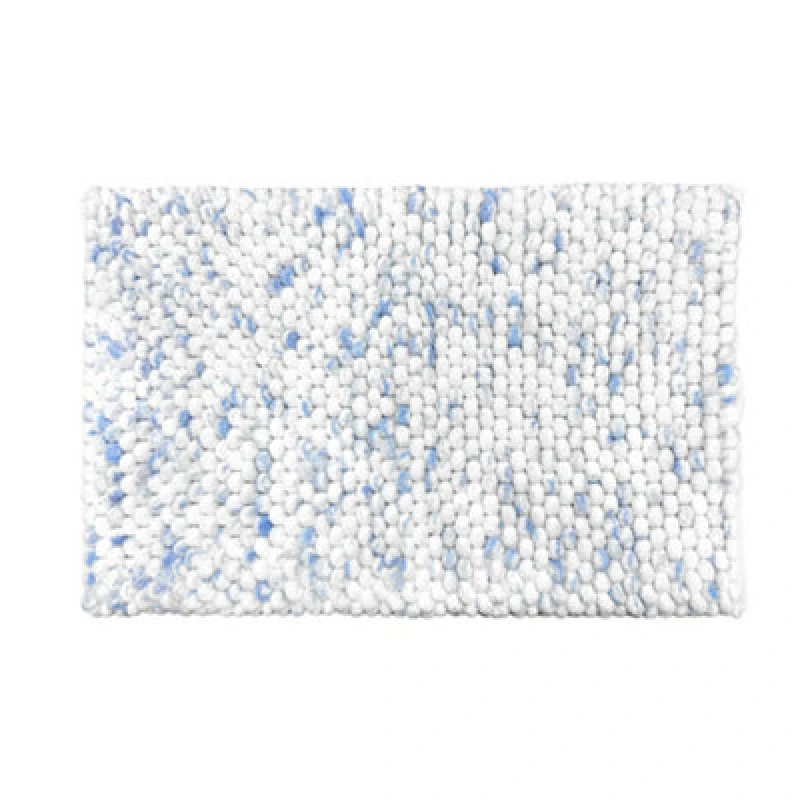 Image of Allure Bath Fashions Marl Chunky Bobble Bath Mat Non Slip - Blue