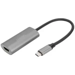 Image of Digitus USB-C screen cable USB 3.2 1st Gen (USB 3.0 / USB 3.1 1st Gen) USB-C , HDMI-A socket 0.2 m Grey DA-70822