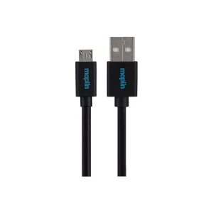 Image of Maplin Premium USB A 2.0 Male to Micro USB B Male Cable 3m Black