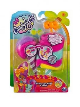 Image of Candylocks Doll + Pet - Mina Colada 7.5Cm Scented Collctable Doll + Grizz Pet