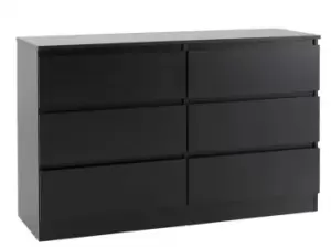 Image of Seconique Malvern Black 33 Drawer Chest of Drawers
