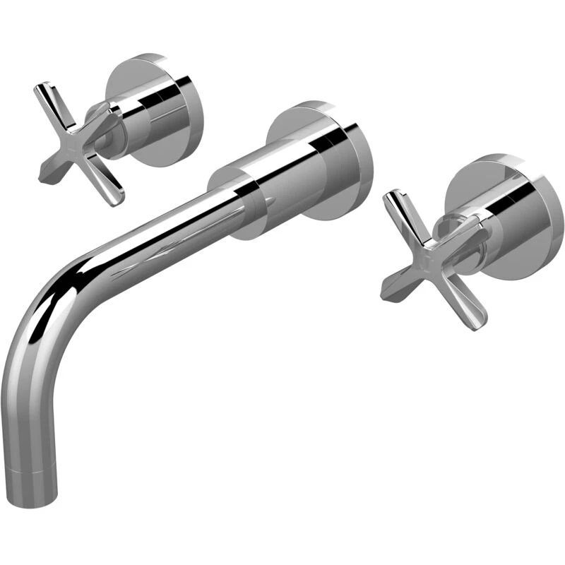 Image of Aztec Wall Mounted Basin Mixer Tap Chrome
