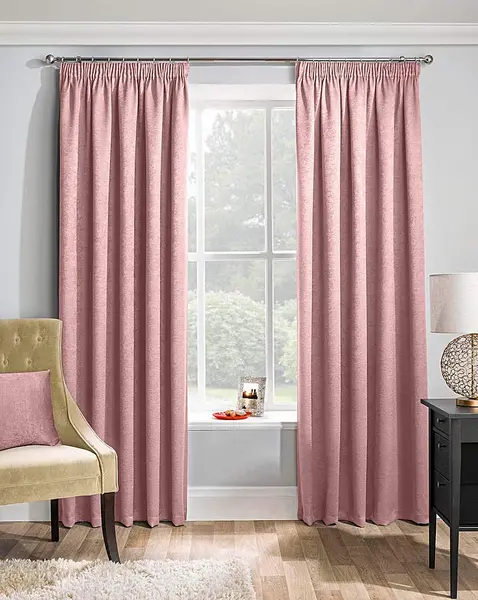 Image of JD Williams Matrix Pencil Pleat Curtain Blush 229 x 183cm MN15424