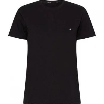 Image of Calvin Klein Small Ck C-Neck Top - CK Black
